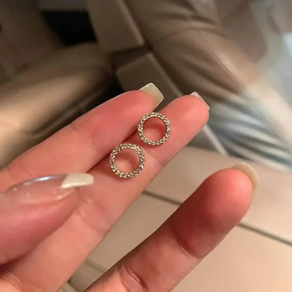 Crystal Circle Pendant Necklace