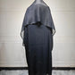 Dubai Diamonds Open-Front Abaya Kaftan