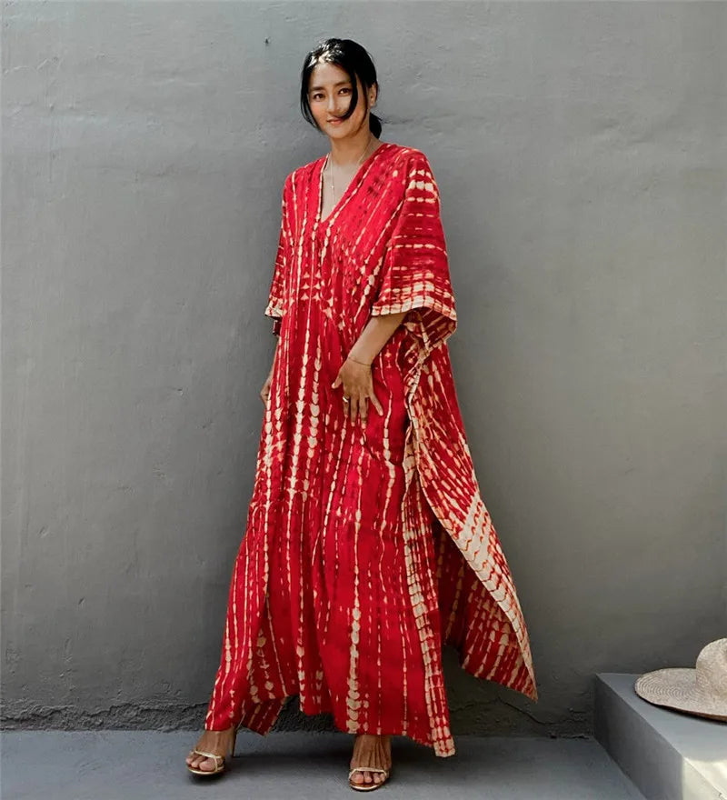 Plus-Size Women's Beach Kaftan Cover-Up