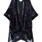 Women’s Burnout Velvet Floral Kimono Cardigan