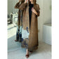 Women's Pleated Open Abaya Maxi Dress