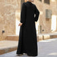 Women's Zipper Front Abaya Kaftan Dress