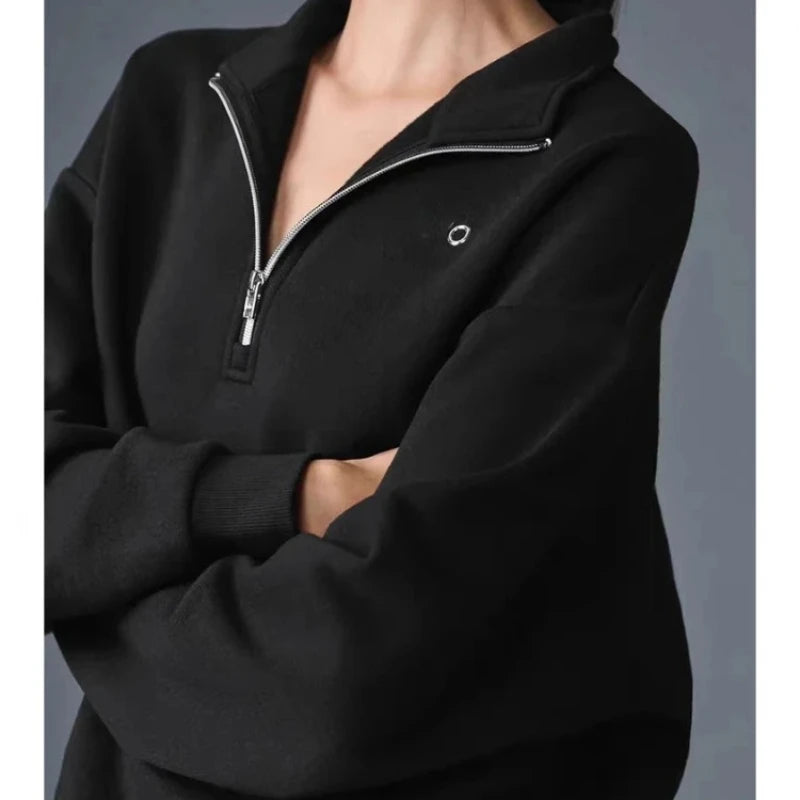 Women's Gray Zip-Up Hoodie