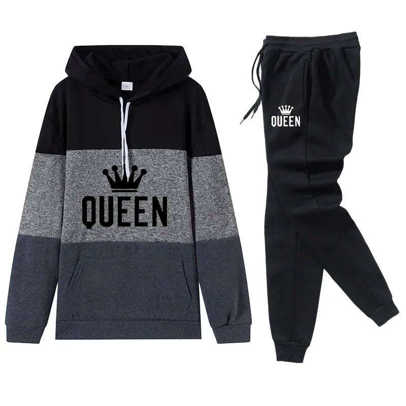 Women's Queen Print Hoodie & Sweatpants Set