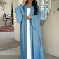 Ruffle Sleeve Open Abaya Kimono