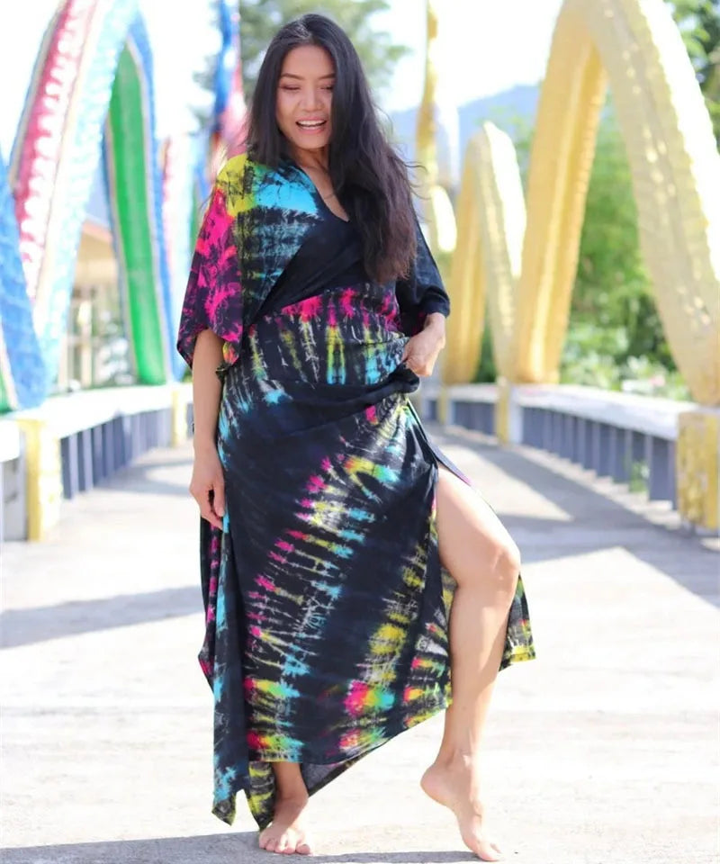 Plus-Size Women's Beach Kaftan Cover-Up