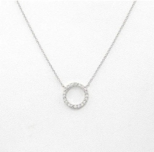 Crystal Circle Pendant Necklace