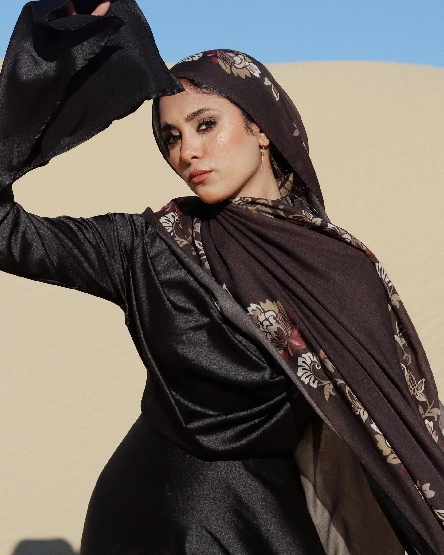 Watercolor Floral Cotton Hijab