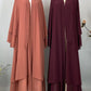 Chiffon Open Abaya Kaftan for Women