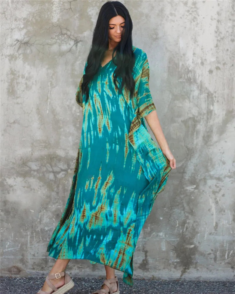 Plus-Size Women's Beach Kaftan Cover-Up