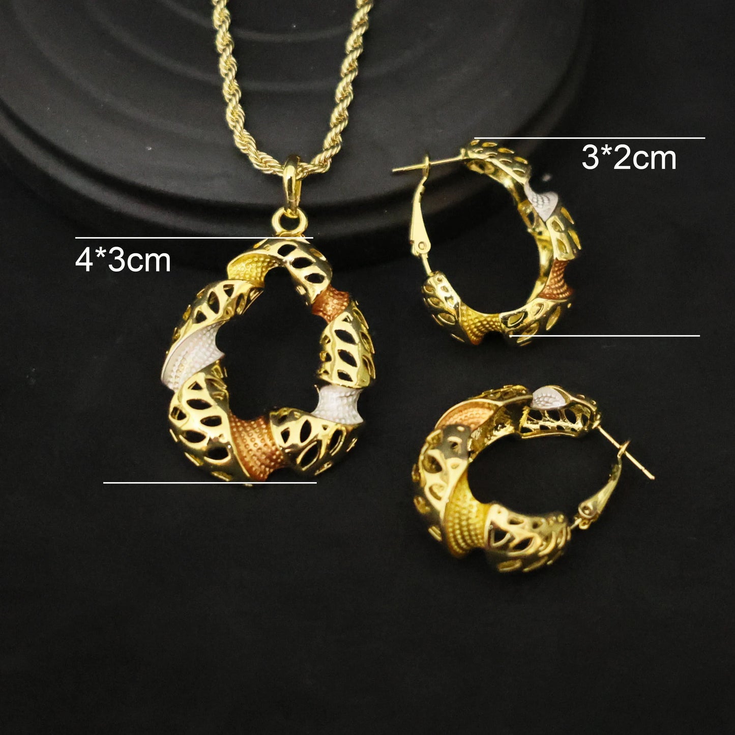Luxury 18K Gold Plated Jewelry Set