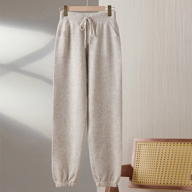 Women's Wool Slim-Fit Winter Pants