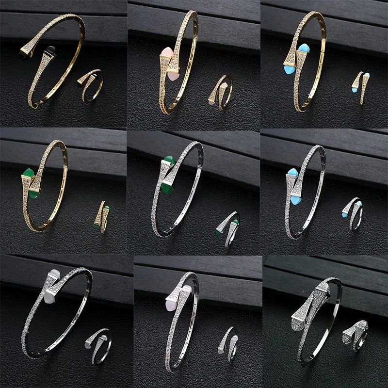 Gold Resin Bracelet & Ring Set