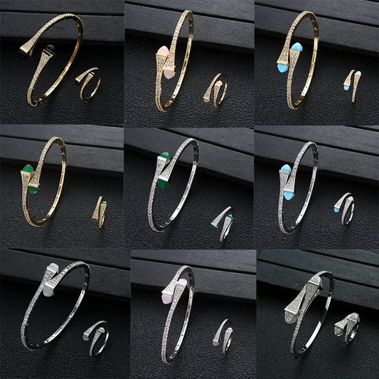 Gold Resin Bracelet & Ring Set