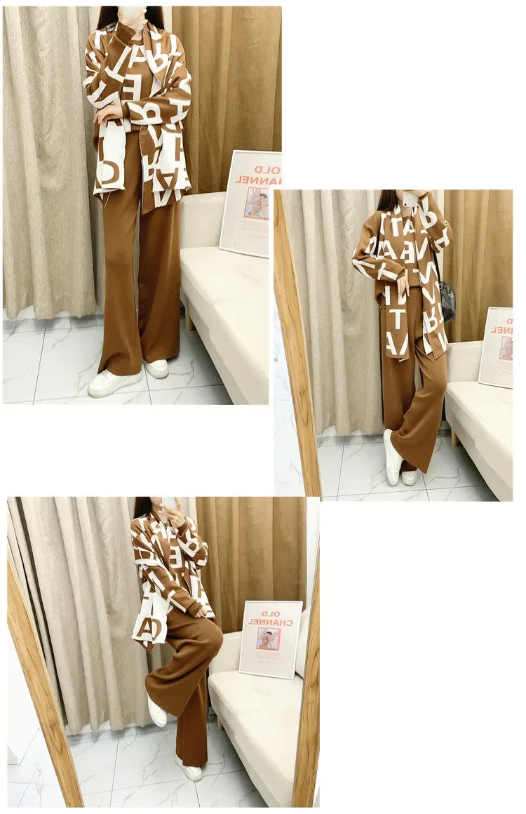 Women's 3-Piece Knit Tracksuit Set