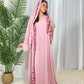 Women's Embroidered Abaya Dress with Scarf