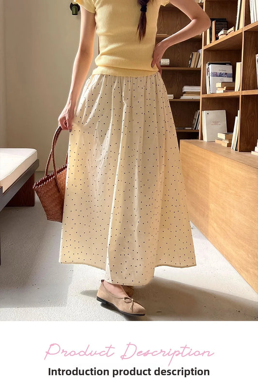 Women's High-Waist A-Line Midi Skirt