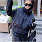 Plus-Size Hooded Windbreaker Jacket