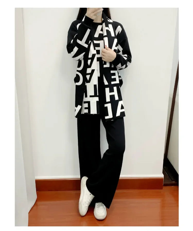 Women's 3-Piece Knit Tracksuit Set