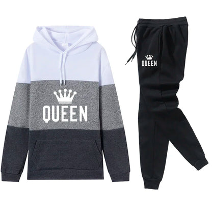 Women's Queen Print Hoodie & Sweatpants Set