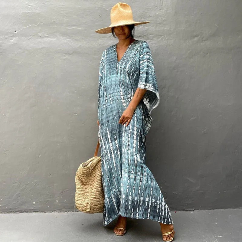 Plus-Size Women's Beach Kaftan Cover-Up
