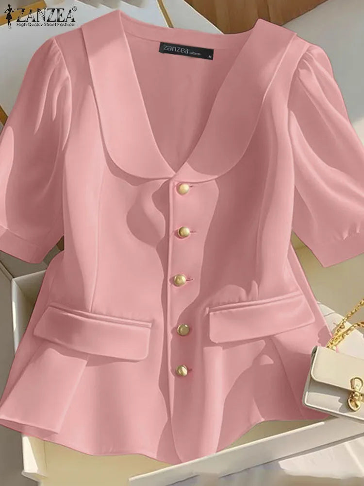 Women's Elegant Puff Sleeve Blouse