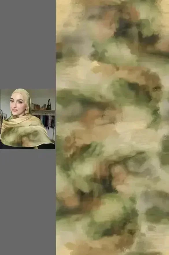 Watercolor Floral Cotton Hijab