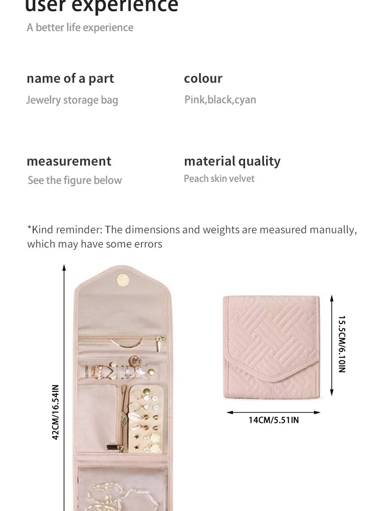 Travel Foldable Jewellery Roll