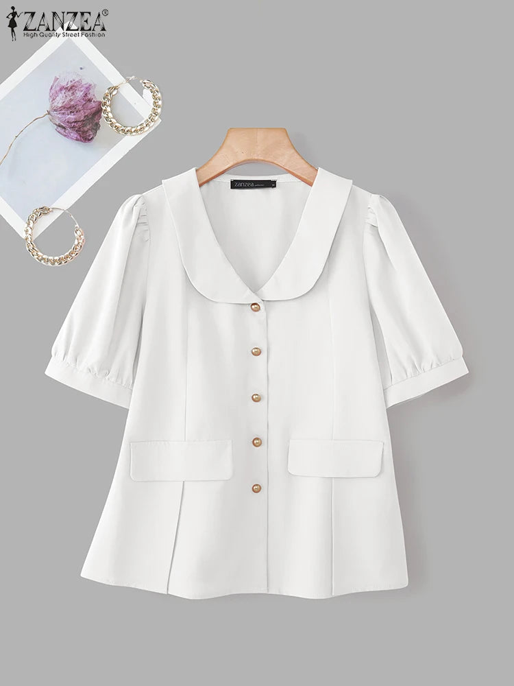 Women's Elegant Puff Sleeve Blouse