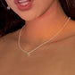 Silver Sparkling Clavicle Necklace