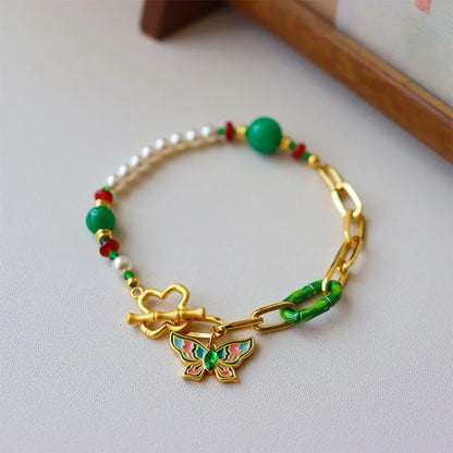 Enamel Japanese embossed bracelet