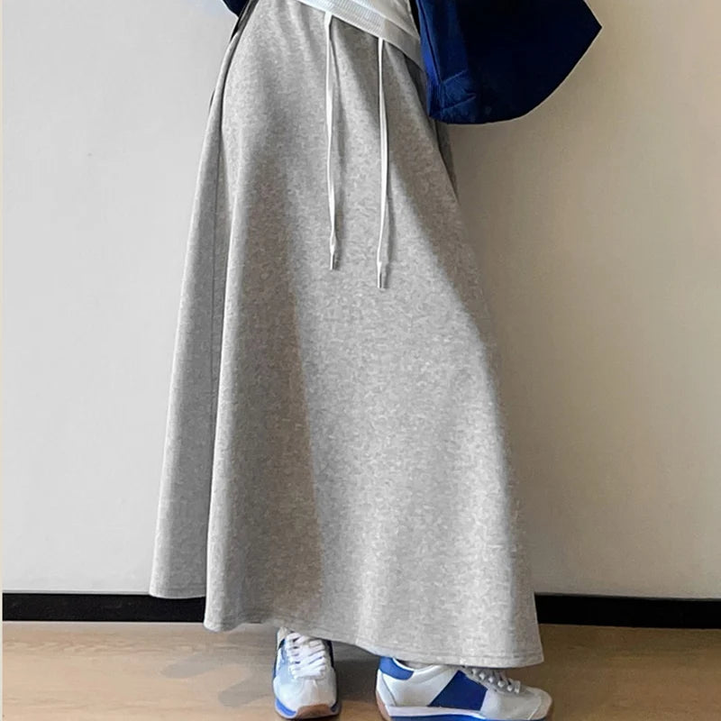 Women's High-Waist Pleated A-Line Skirt