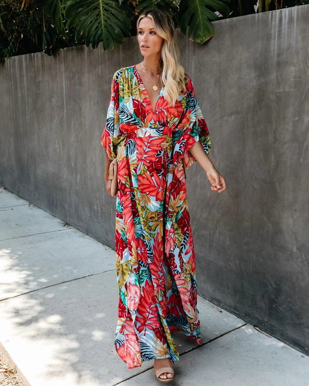 Women's Bohemian Printed Beach Kaftan