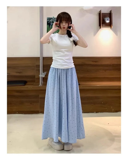 Women's High-Waist A-Line Midi Skirt