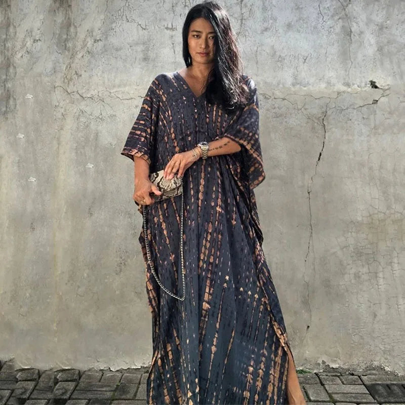 Plus-Size Women's Beach Kaftan Cover-Up