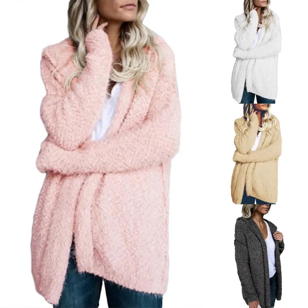 Women's Long Sleeve Hooded Cardigan Coat