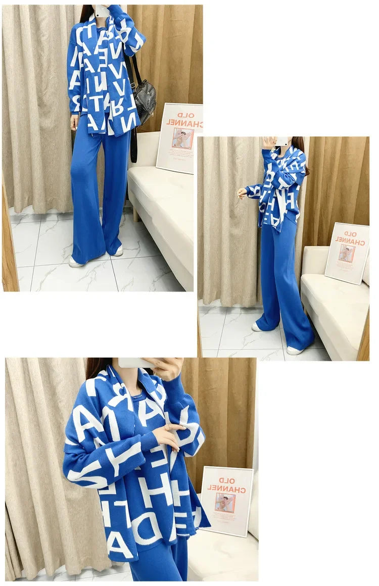 Women's 3-Piece Knit Tracksuit Set