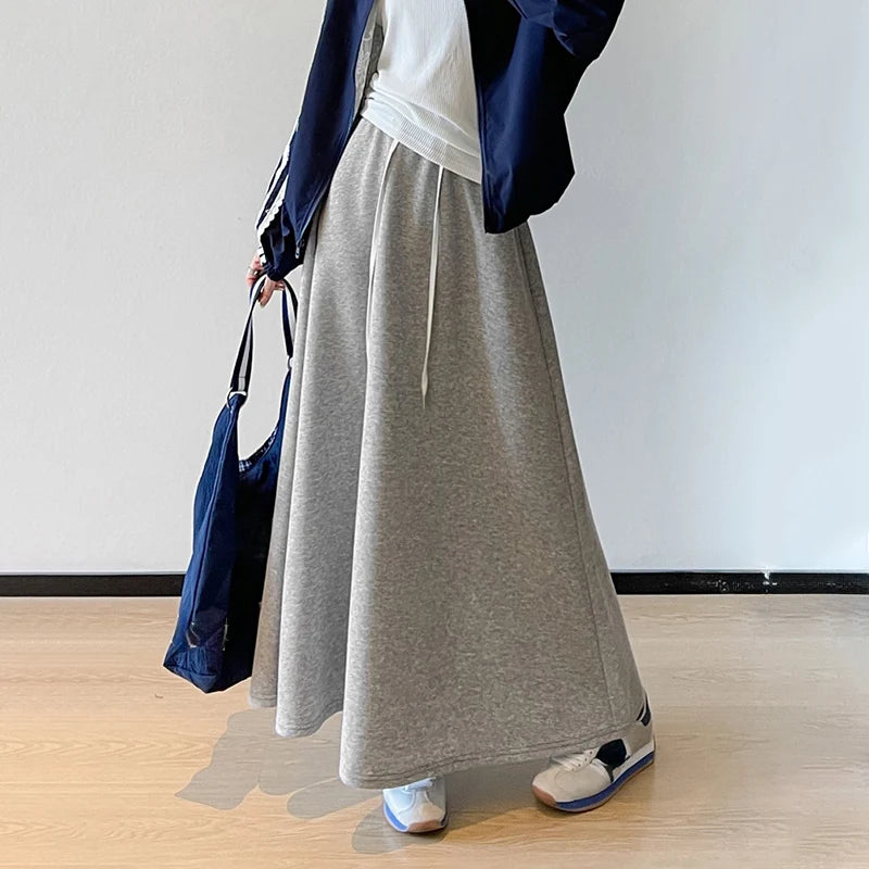 Women's High-Waist Pleated A-Line Skirt