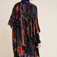Women’s Burnout Velvet Floral Kimono Cardigan
