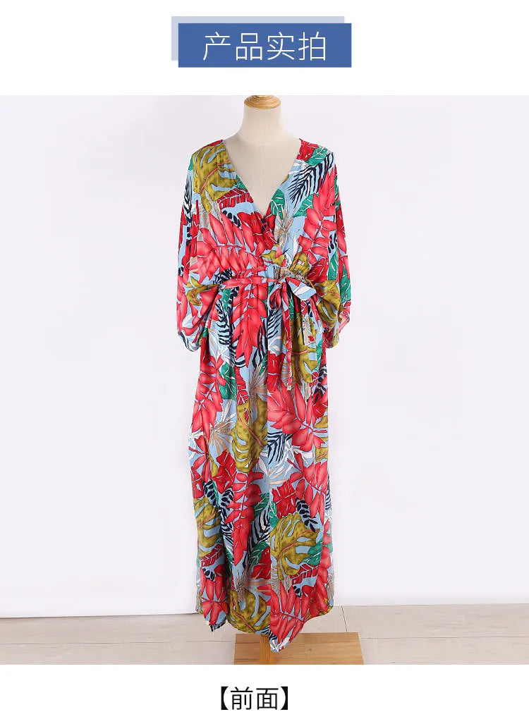 Women's Bohemian Printed Beach Kaftan