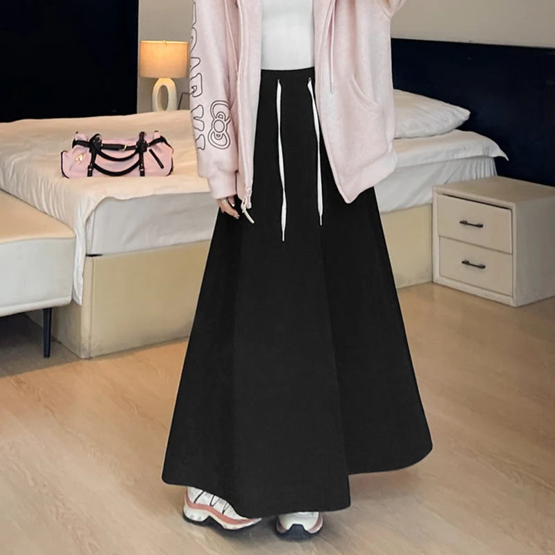 Women's High-Waist Pleated A-Line Skirt