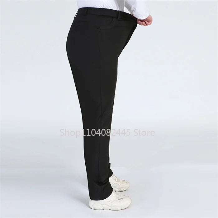 Women's Plus-Size Stretch Black Pants