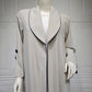 Contrast Trim Open-Front Abaya Cardigan