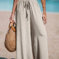 Women's Wide-Leg Drawstring Summer Pants