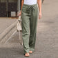 Women's Plus-Size Bow Cotton-Linen Pants