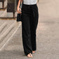 Women's Plus-Size Bow Cotton-Linen Pants