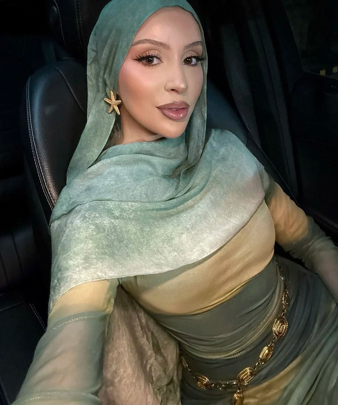 Watercolor Floral Cotton Hijab