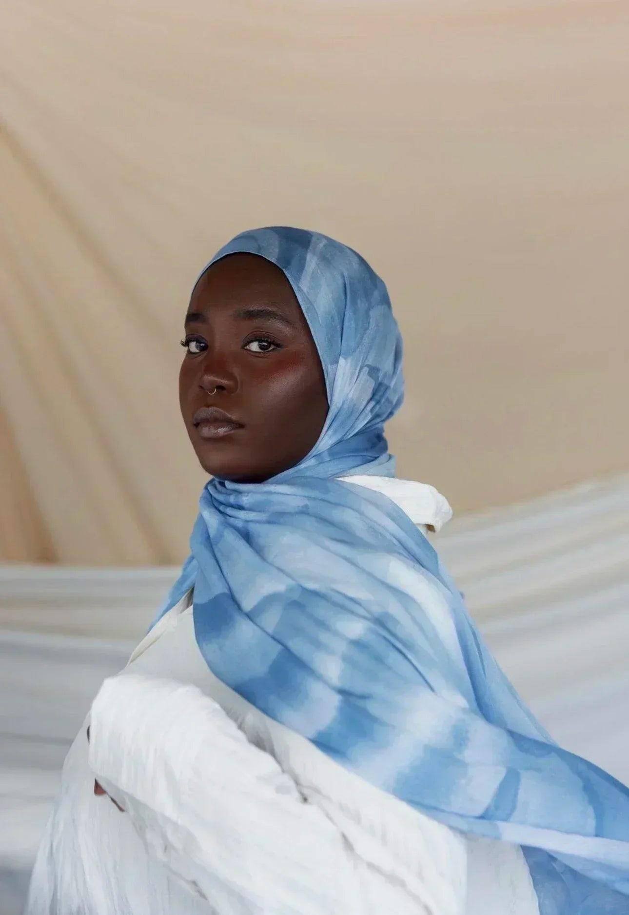 Watercolor Floral Cotton Hijab