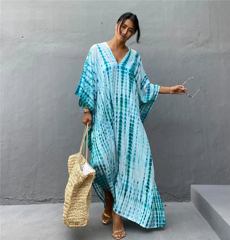 Plus-Size Women's Beach Kaftan Cover-Up