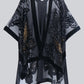 Women’s Burnout Velvet Floral Kimono Cardigan